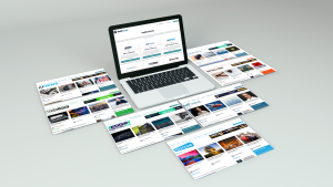 laptop with websites